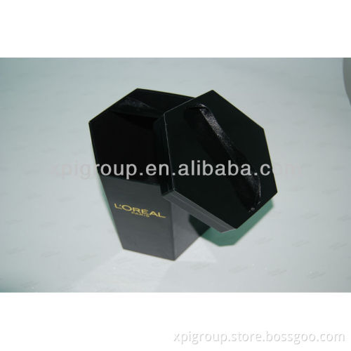 Black Packaging Box with foil hot stamping logo